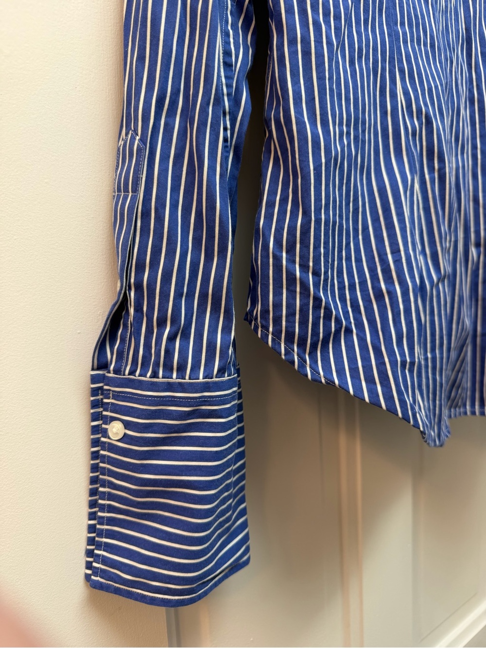 Ralph Lauren Navy & White Striped Button-Down Shirt - Picture 5 of 5